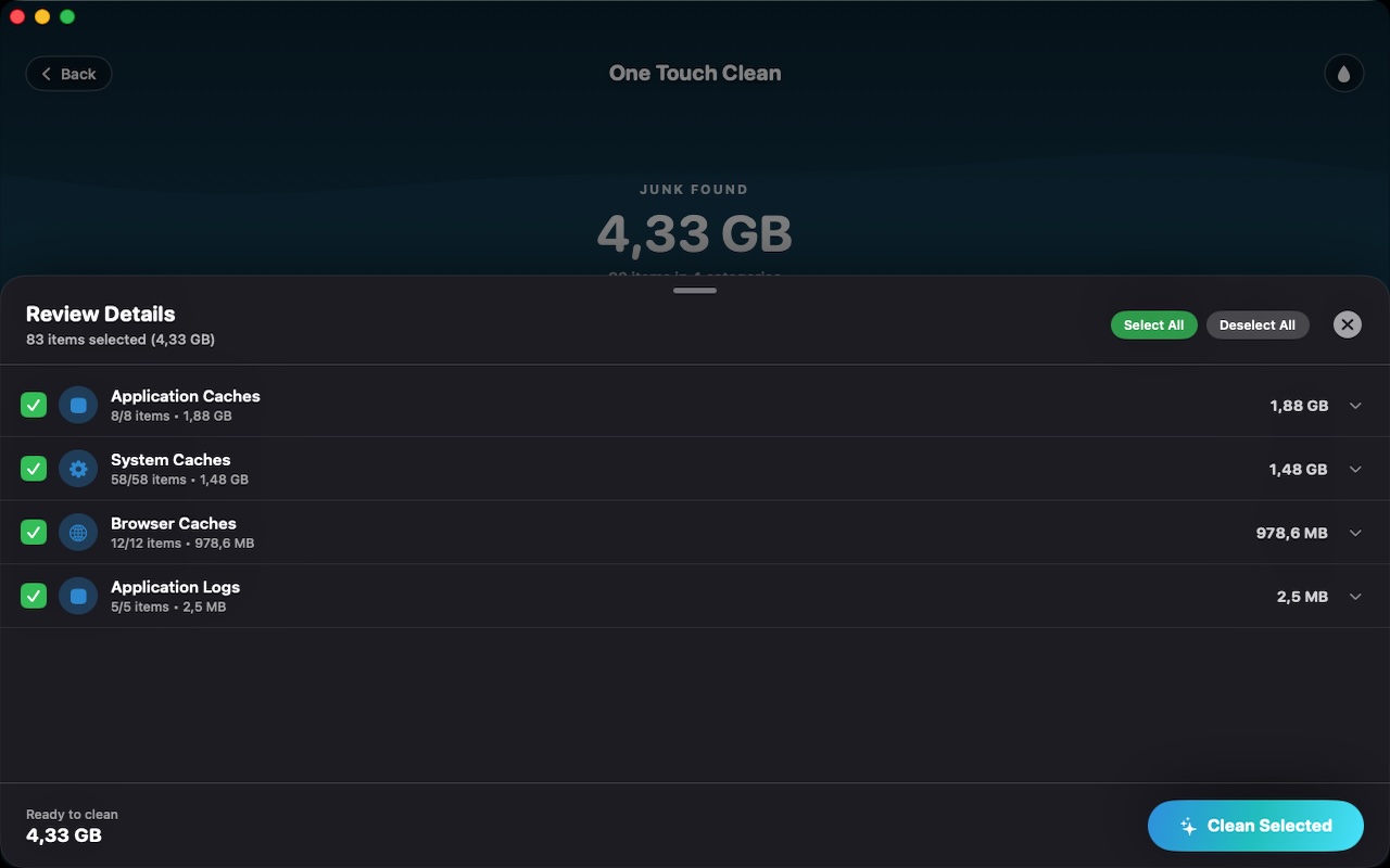 One-Touch Clean screenshot 2